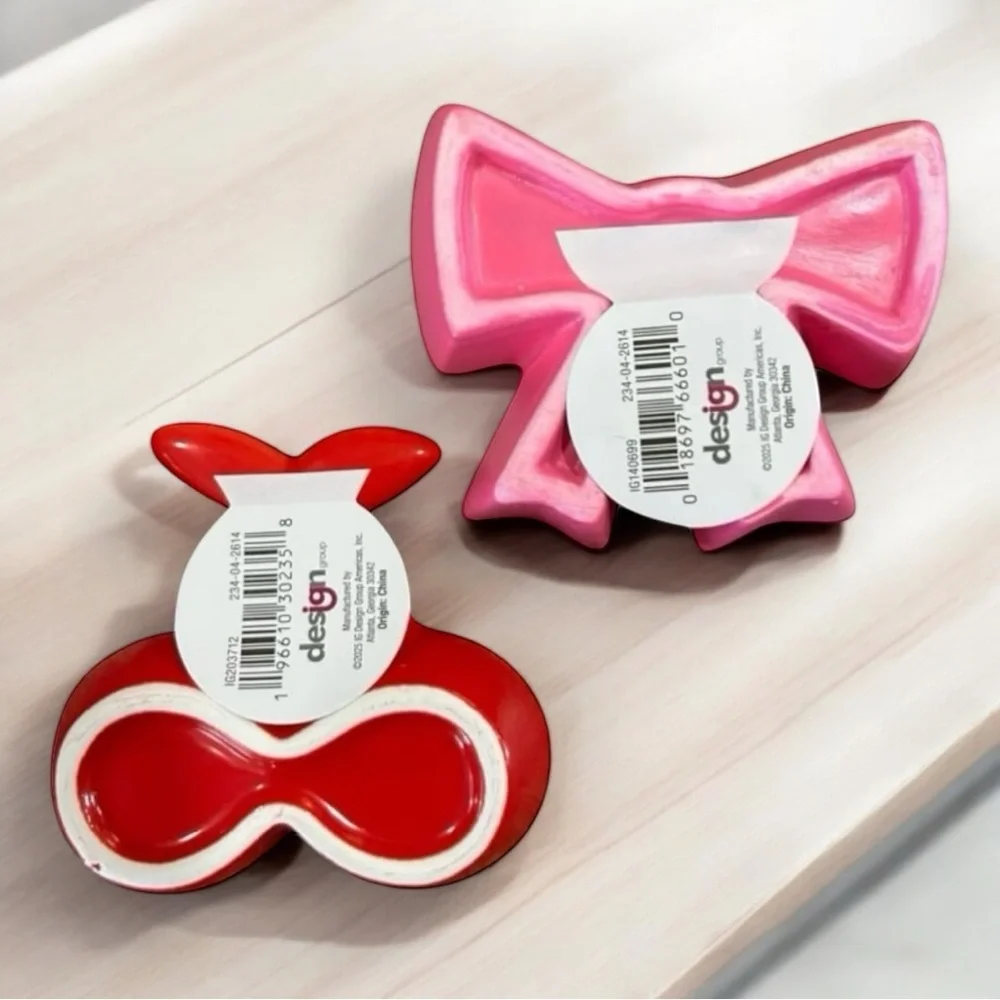 Target Cherry, Hearts and Pink Bow Ceramic Trinket Dish Set